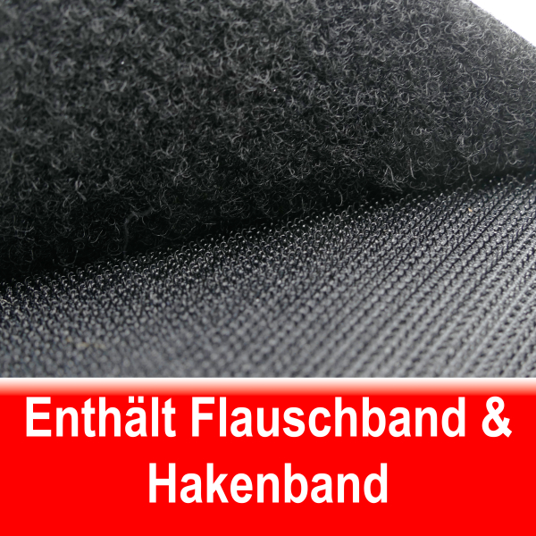 Klettband Meterware Weiß / Schwarz