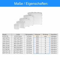 Aufputz Abzweigdose Abzweigkasten Verteilerdose Verteilerbox Klemmdose Dose 300*250*120mm