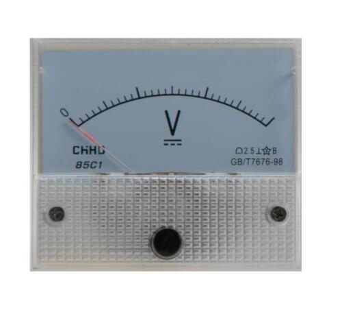 Voltmeter AC / DC Einbauinstrument Messinstrument Einbau analog Panel Meter|0-5V|Gleichspannung