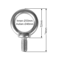 Edelstahl Ringbolzen V4A Augenbolzen Ringschraube Schraube Öse M6 M8 M10 M12 M16 #1