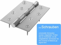 Edelstahl Scharniere 100mm Paarpreis Türband Türscharnier Edelstahlscharniere Beschlag