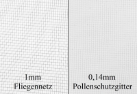 Pollenschutzgitter Meterware in 3 Verschiedene Breiten