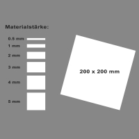 PTFE Teflon Platte 200x200mm Weiß in 6 Stärken...