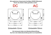 Amperemeter AC / DC Einbauinstrument Messinstrument...