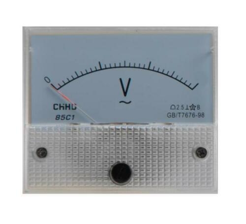 Voltmeter AC / DC Einbauinstrument Messinstrument Einbau analog Panel Meter|0-20V|Wechselspannung